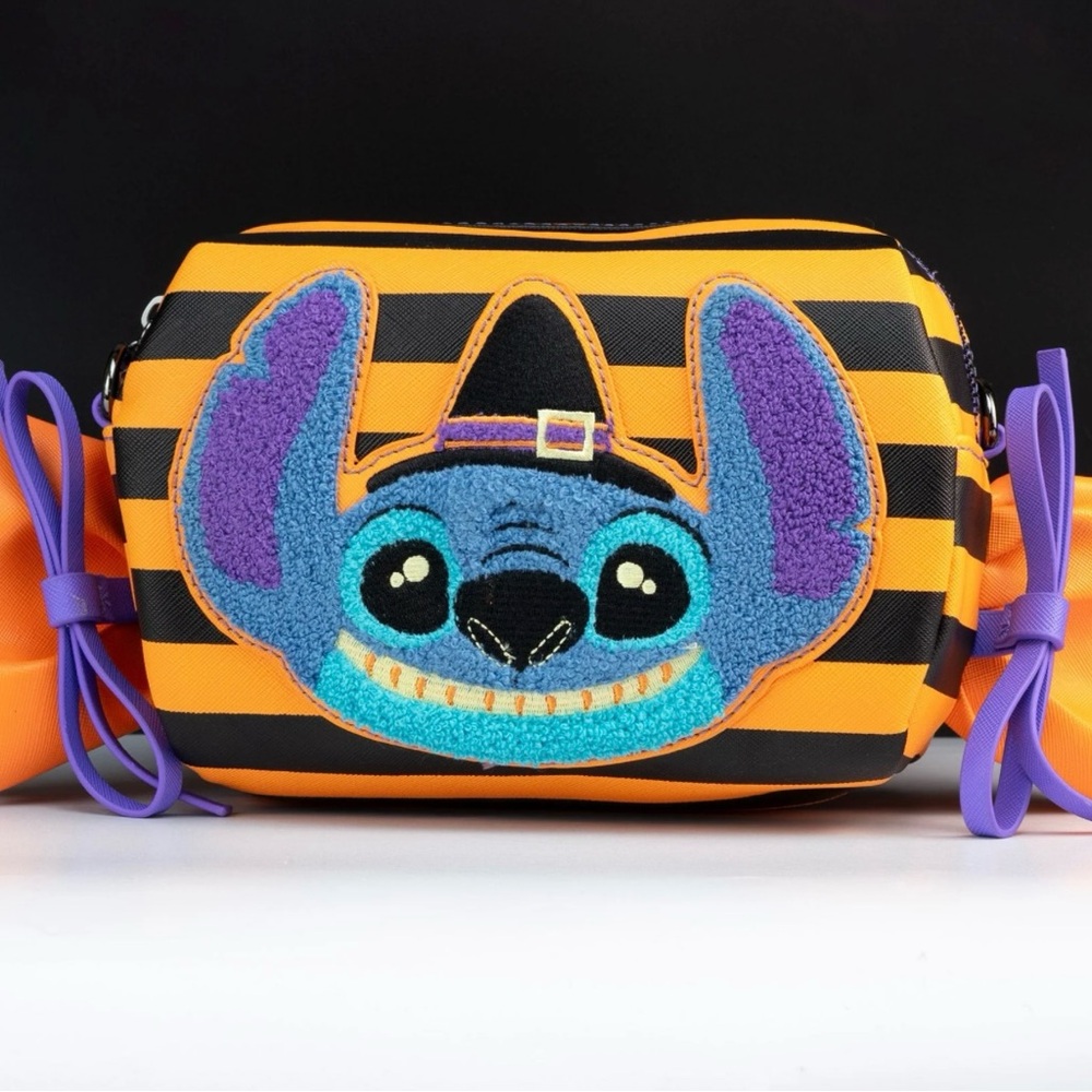 Loungefly x Disney Lilo and Stitch Halloween Candy Wrapper Crossbody Bag